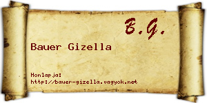 Bauer Gizella névjegykártya