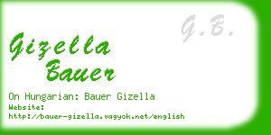 gizella bauer business card